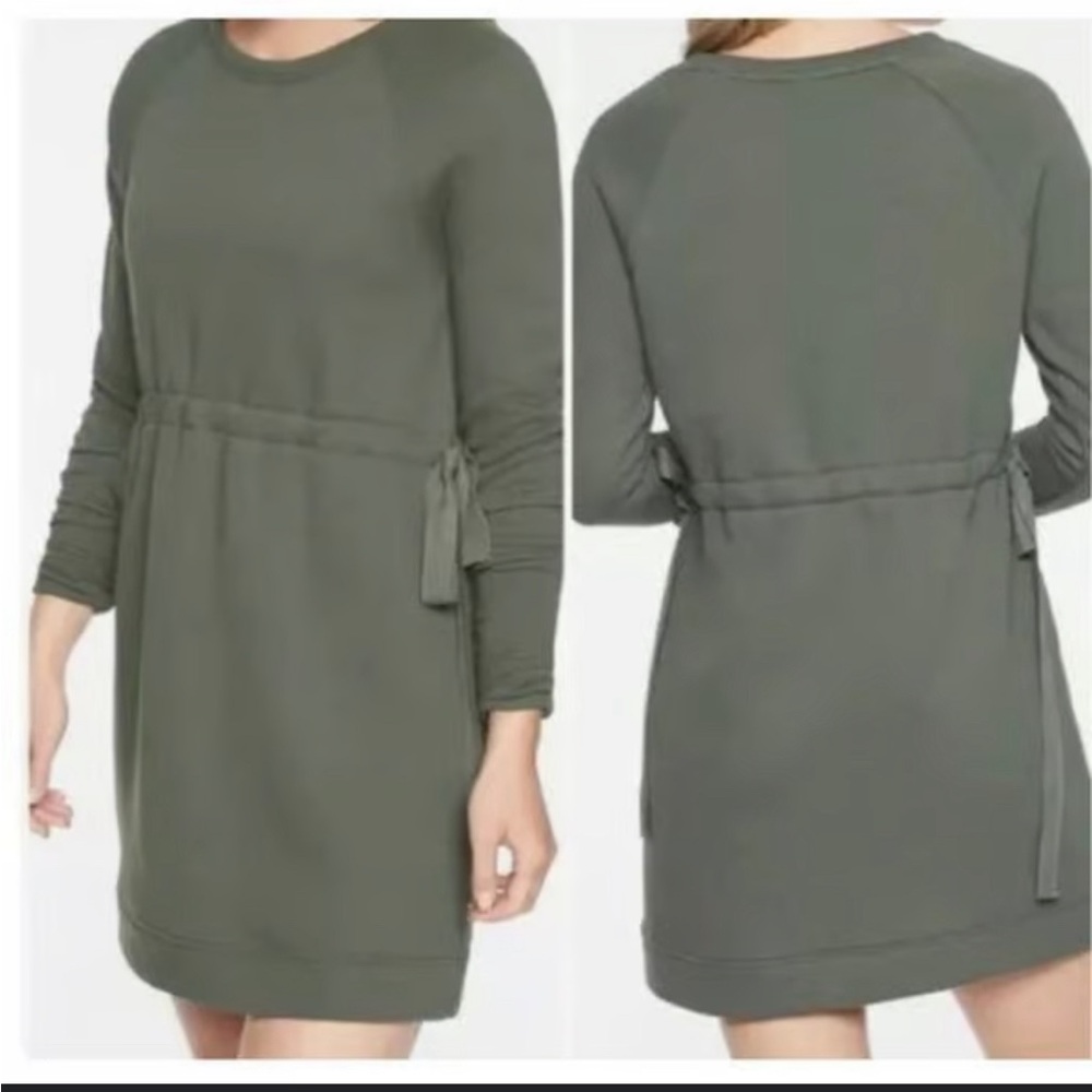 Athleta studio cinch waist sweatshirt dress
